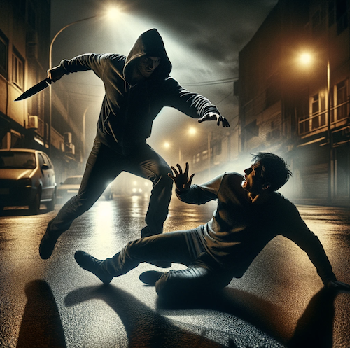 Survivre face à une agression au couteau